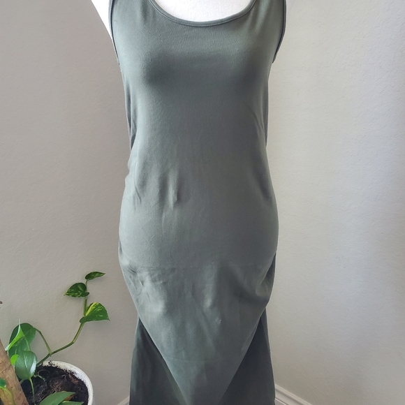 Olive Green Isabel Maternity Dress By Ingrid and Isabel - Picture 1 of 7